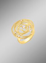 Matte damesring met zirkonia 