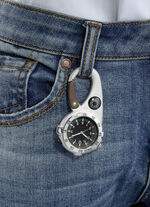 Quartz-karabijnhaakhorloge met zaklampfunctie 