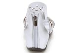 Andrea Conti, modieuze damessandalen, gemaakt van leer ZILVER