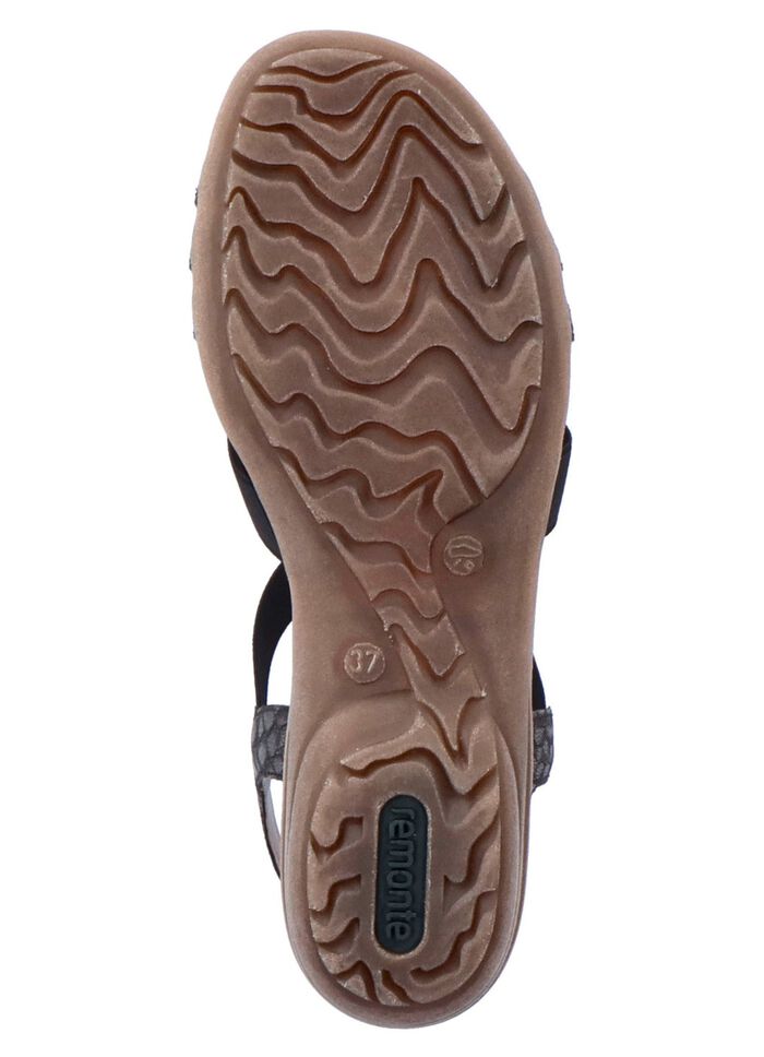 Remonte sandalen met bandjes en metalen sieraden 