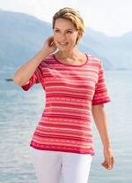 Trui met fijne glitters ROOD-MELBA-WIT