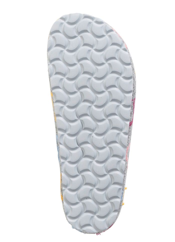 Laurina, klassieke damespantoffels, breedte H, met anatomisch gevormd voetbed GRIJS