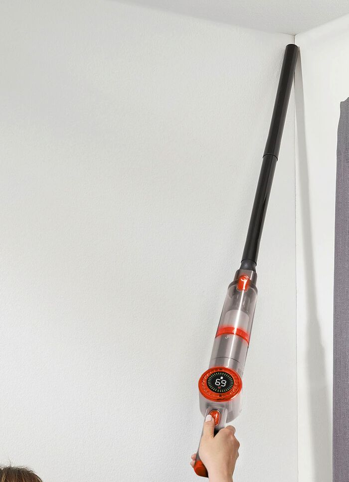 2-in-1 accu-hand- en vloerstofzuiger "MX14 max" met uitgebreide accessoires ZILVER-ROOD