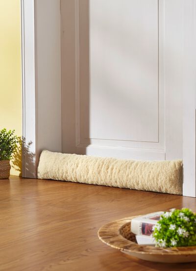 Tochtstopper van zuiver scheerwol 