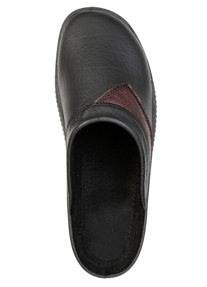 Klassieke herenmuiltjes met anatomisch gevormd voetbed SCHWARZ-BURGUND