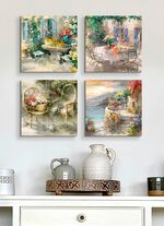 Hoogwaardige canvas schilderijset, 4 stuks 