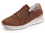 ELENA EDEN sneakers met vetersluiting en ritssluiting aan de zijkant COGNAC