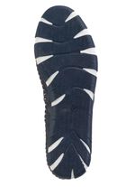Gemini pantoffels met een subtiele kreukelstructuur en kleurrijke leren bloemen MARINE