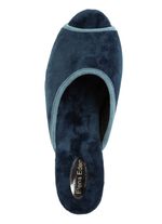 ELENA EDEN fluwelen muiltjes met contrasterende rand 