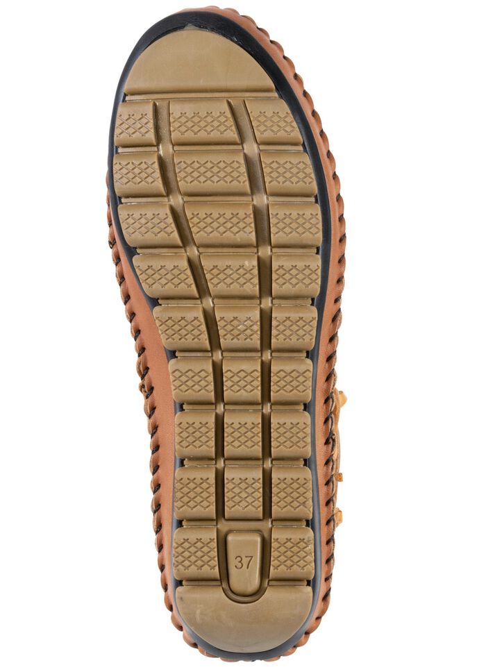 Gemini mocassin enkellaarsjes met een gerimpelde structuur 