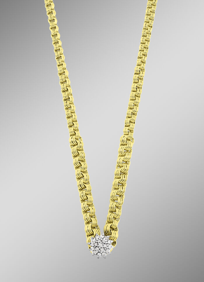 Handgemaakte halsketting met briljanten 