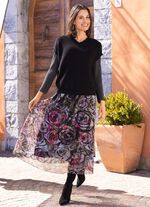 Rok met felgekleurde print 