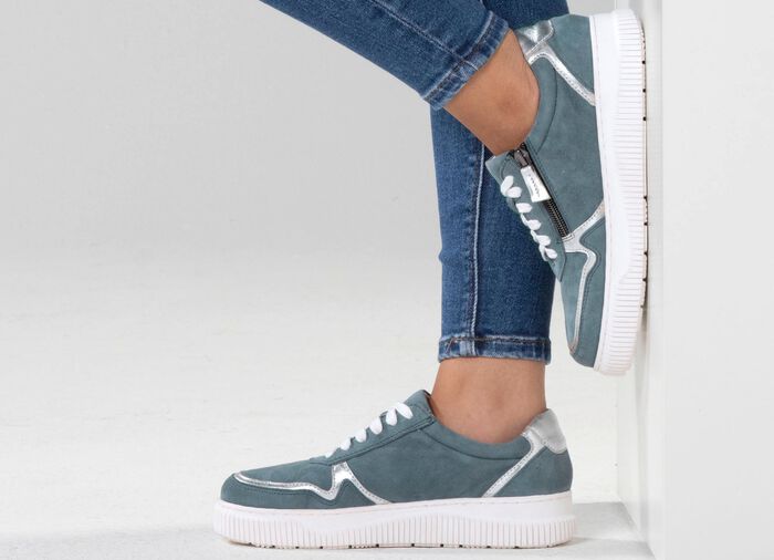 ELENA EDEN sneakers met contrasterende biezen 