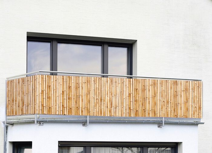 Balkon-zichtbescherming in bamboe-look 