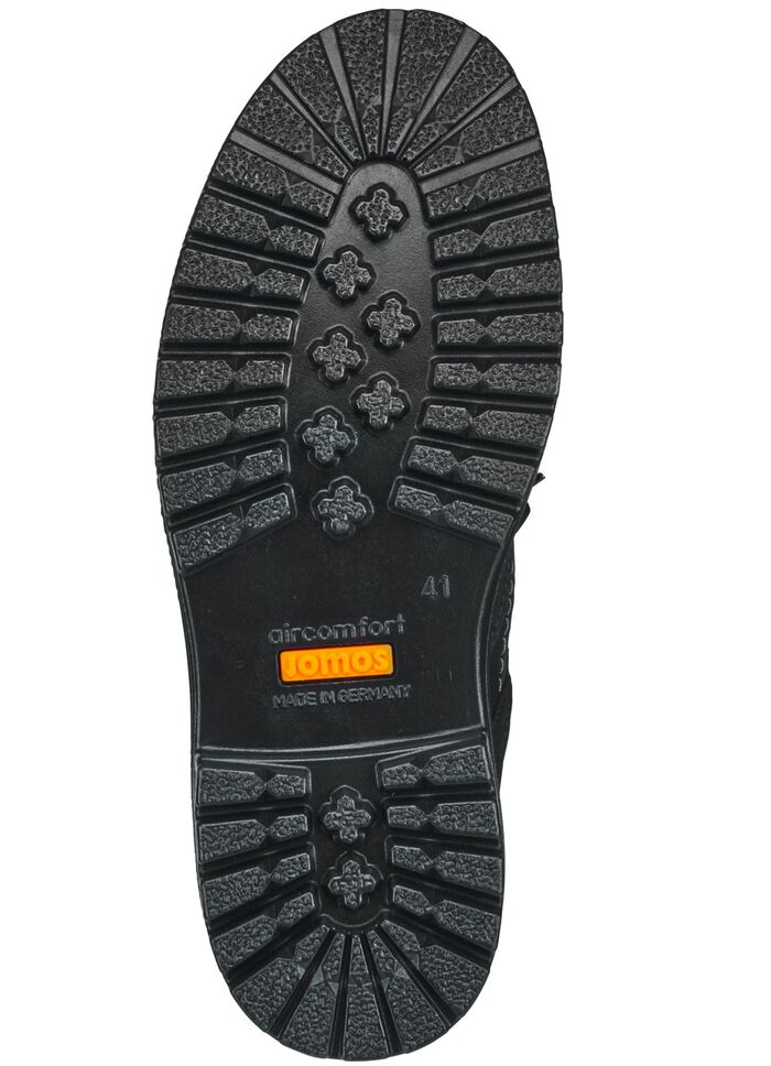 GINO GALANTE, ademende heren veterschoenen met uitneembaar voetbed ZWART