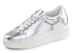 ELENA EDEN, stijlvolle damessneakers, breedte G, uitneembaar voetbed ZILVER