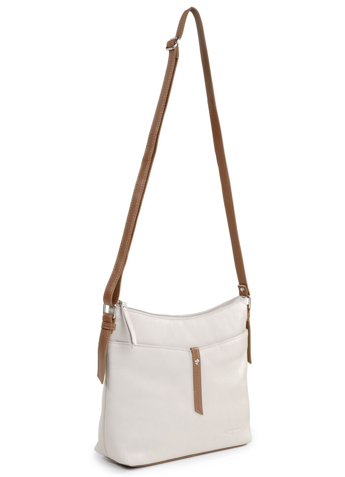 Laurina, tas, dames, met verstelbare schouderband KIESEL-COGNAC