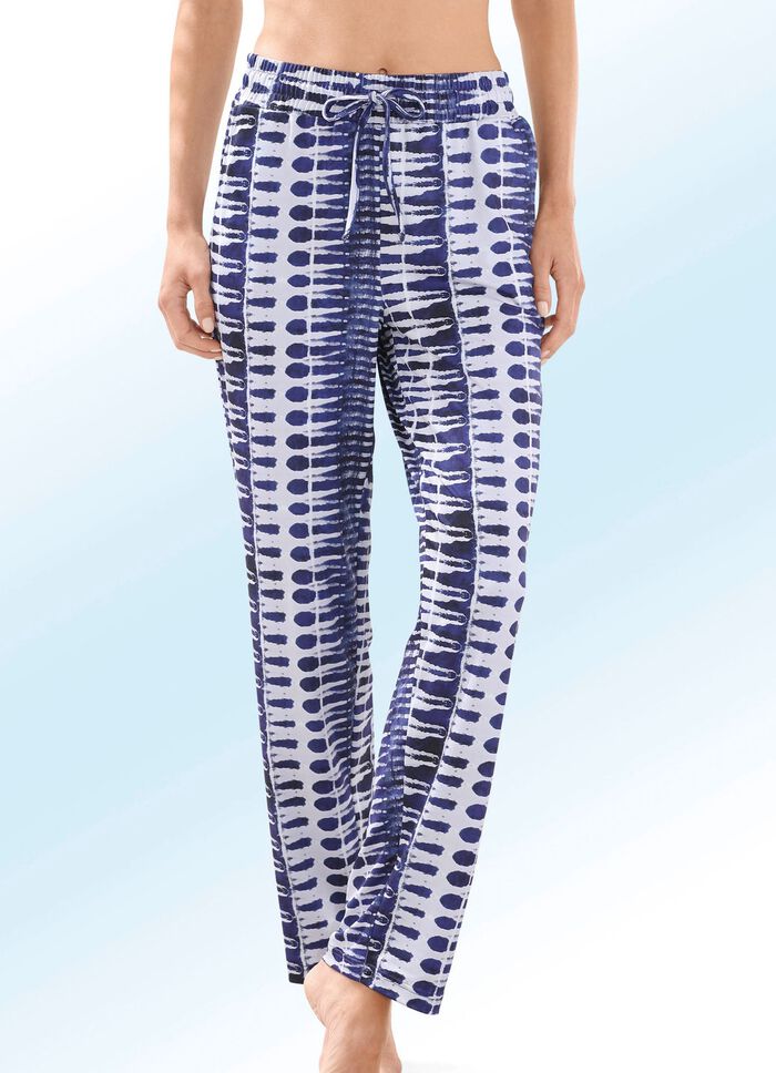 Broek met inkjetprint 