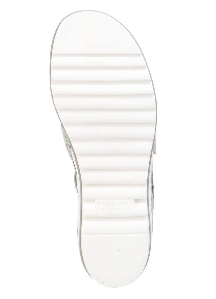 Waldläufer, comfortabele damessandalen, breedte H, met uitneembaar voetbed WIT-BONTE