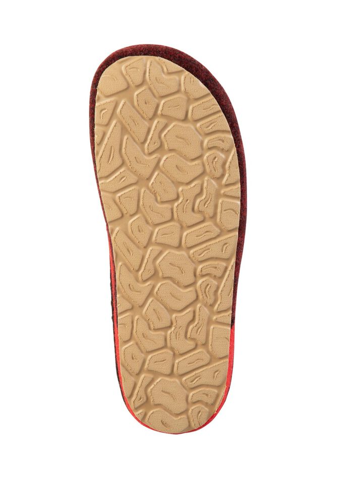 ELENA EDEN vilten pantoffels met contrasterende rand ROOD