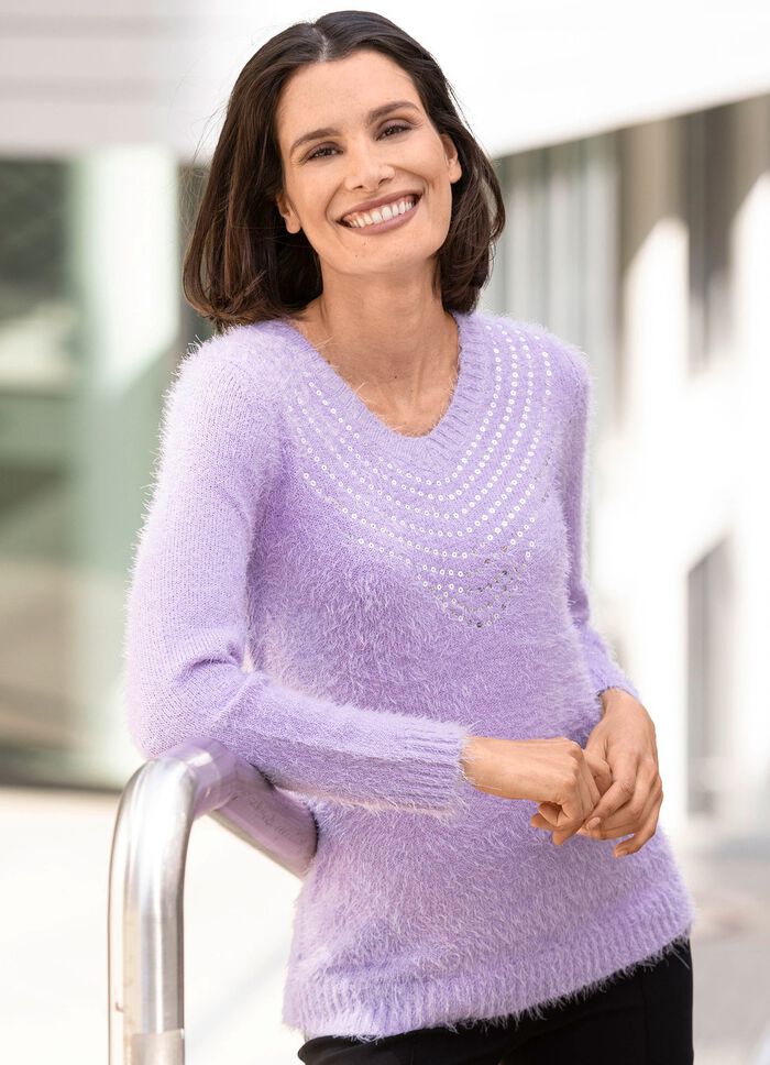 Trui van superzacht effectgaren 