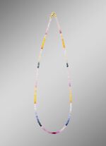 Elegante ketting met echte saffier in veelkleurig 