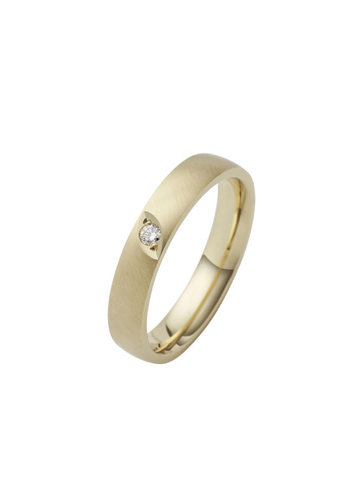 Gesatineerde gouden trouwring 