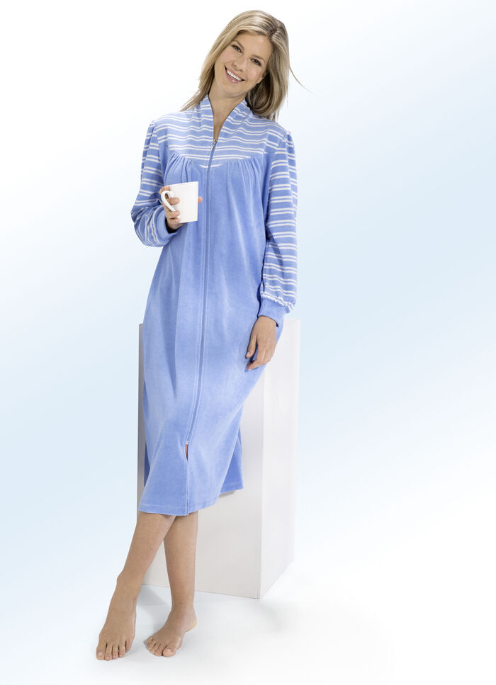 Kamerjas met kelkkraag in chic strependessin 