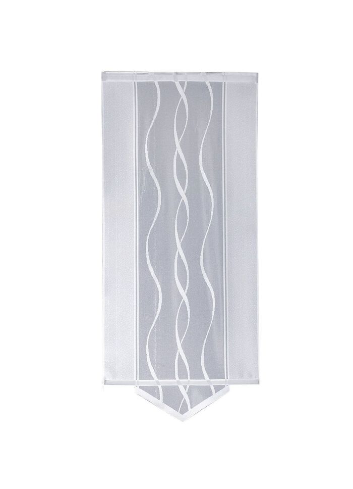 Moderne vitrage met een subtiel golvend patroon 