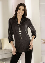 Poloshirt met ruches op de schouder 