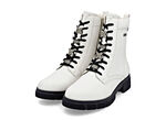 Remonte, chique dames enkellaarsjes, winterschoenen, breedte G, met rits NATUURLIJK WIT
