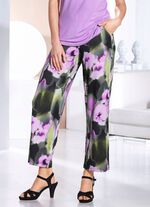 Broek met expressief dessin 