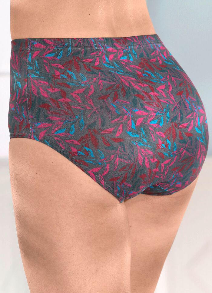 Laurina vierpack slips met kleurrijk printdesign 