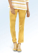 Broek met decoratief, contrastkleurig lint 