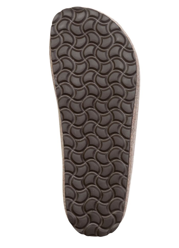 GINO GALANTE, trendy herenpantoffels, breedte H, met hertenborduursel ZAND