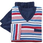 Twee-pack pyjama's met V-hals en open zomen 