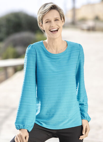 Shirt met elastische manchetten 