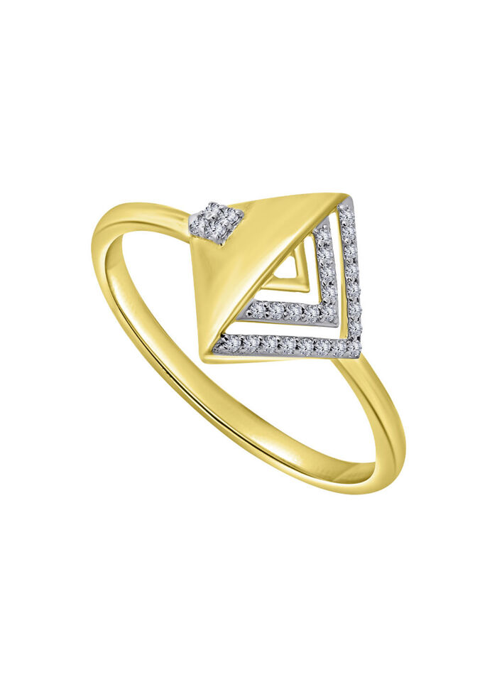 Edele damesring met diamanten 