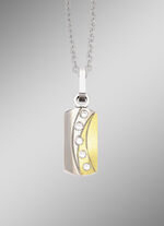 Bicolor hanger met synthetische zirkonia 