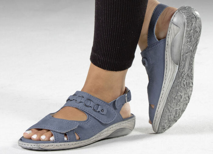 Ranger sandaal gemaakt van het beste nubuckleer JEANS BLAUW