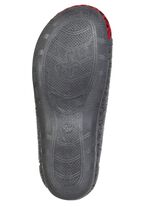 Laurina, trendy damespantoffels, breedte H, met luipaardprint ANTRACIET-ROOD