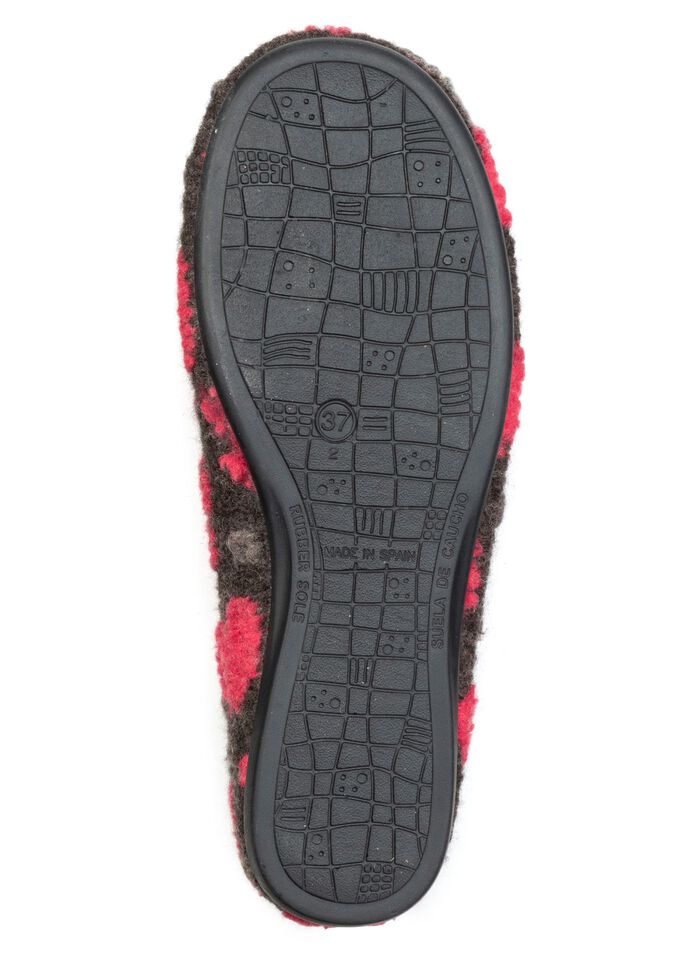 Laurina, stijlvolle damesballerina's met hartmotief ANTRACIET-ROOD