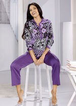 Pyjama, knoopsluiting, lange mouwen en lange broek 