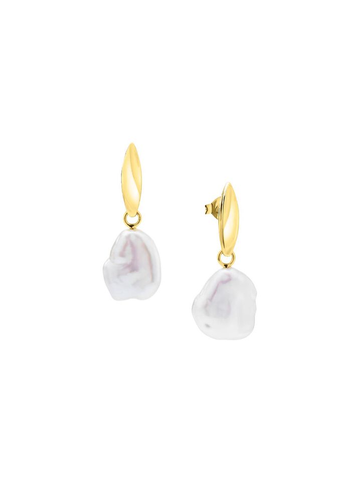 Unieke oorbellen met Keshi parels 