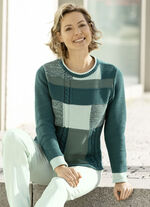 Trui met patchwork-motief 