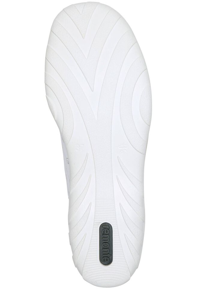 Remonte veterlaarsje van bedrukt en glanzend metallic synthetisch materiaal WIT-POEDERROZE