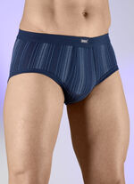 Vijfpack fijne ribslips 3X MARINE-BUNT, 2X WEISS-BUNT