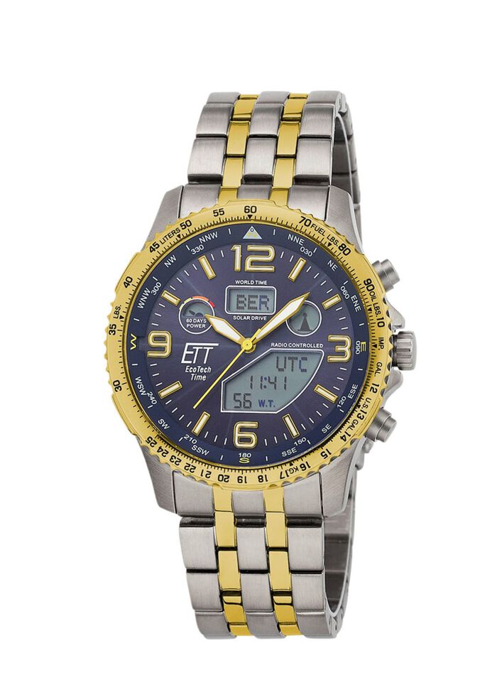 ETT Professional radiogestuurd herenhorloge op zonne-energie 