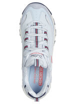 SKECHERS sneakers met veters en suède afwerking BLAUW-ROZE