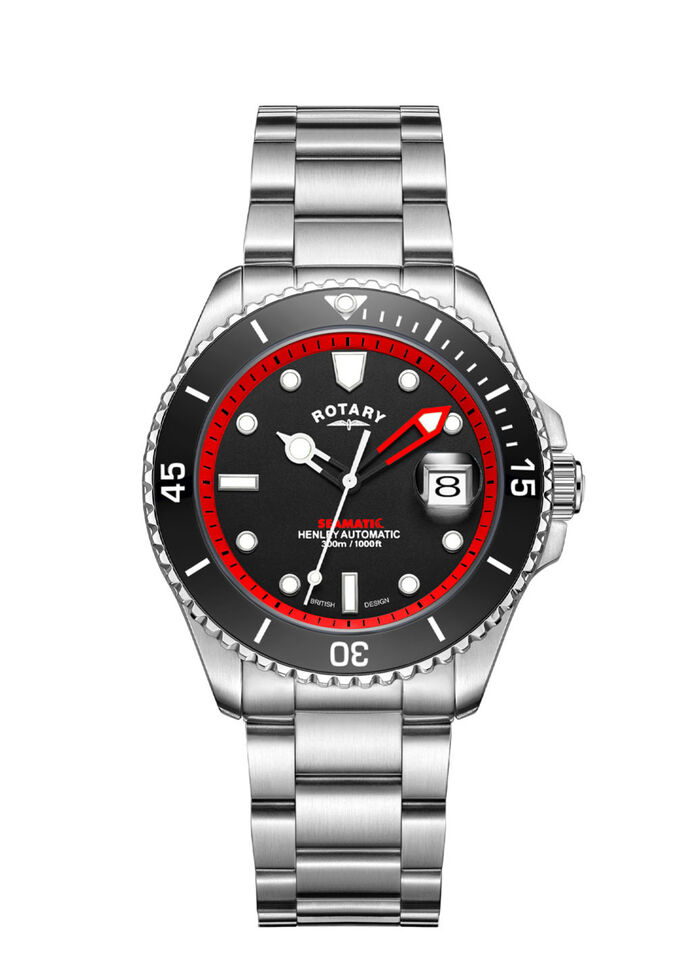 Rotary Henley Seamatic automatisch duikhorloge met roestvrijstalen kast 